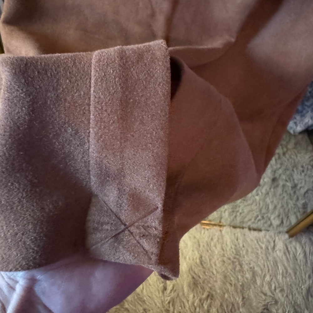 Gibson & Latimer Elegant Brown faux suede Dress - Picture 7 of 7